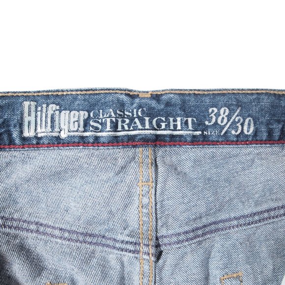Hilfiger Men's Jeans, Size 38x30, Medium Wash, Classic Straight Fit - Picture 2 of 7